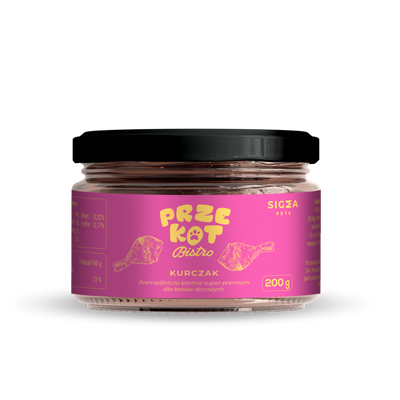 Mokra karma dla kota z kurczakiem - Bistro Rzemieślnicza Premium 200 g