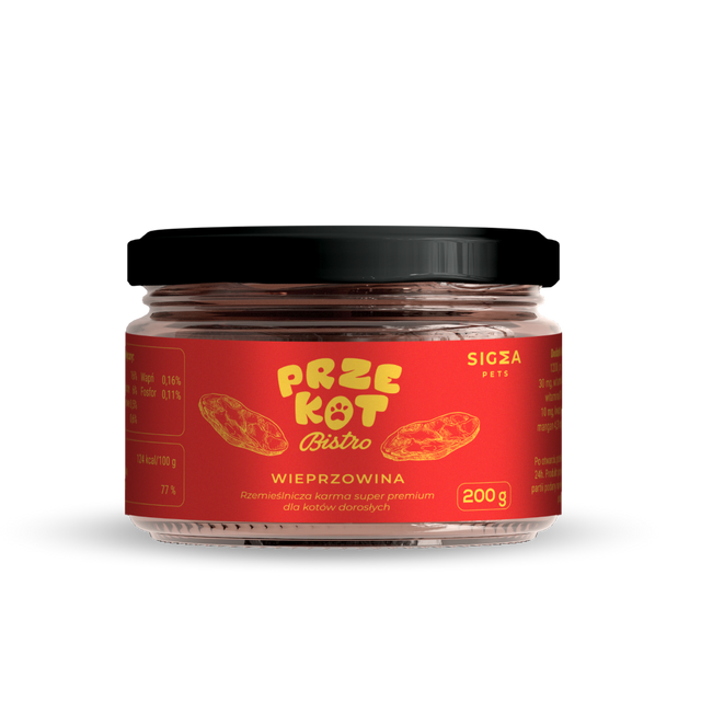 Mokra karma dla kota z wieprzowiną - Bistro Rzemieślnicza Premium 200 g