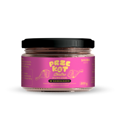 Mokra karma dla kota z kurczakiem w kawałkach - Bistro Rzemieślnicza Premium 200 g